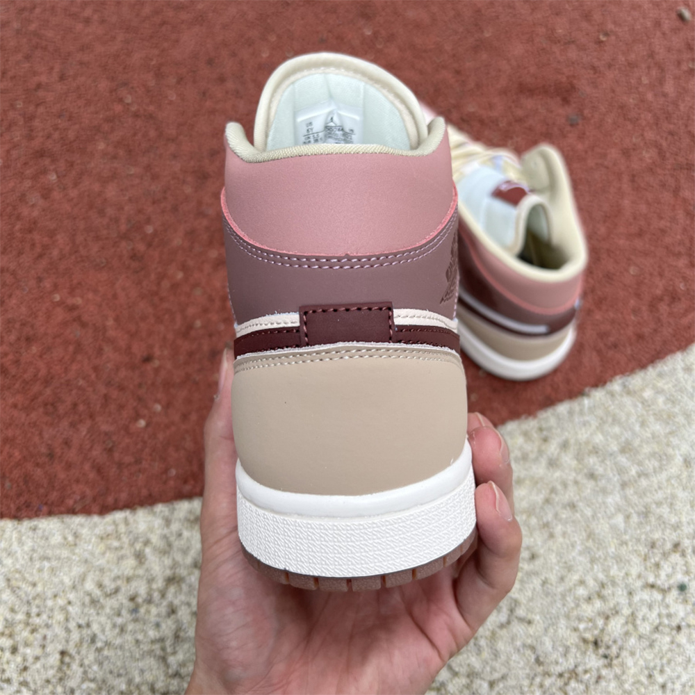 Jordan AJ1 Mid Dusty Pink Sneaker - PerfectKickZ