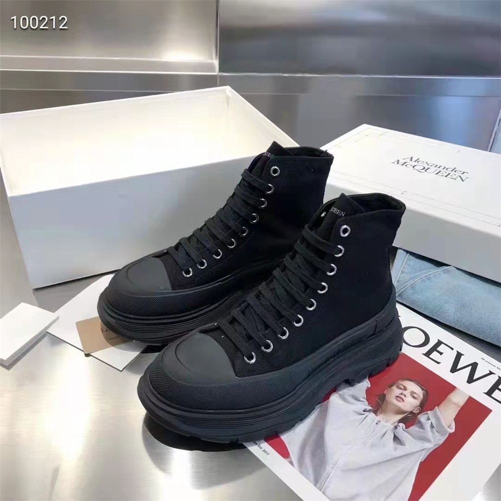 Alexander Mqueen  Black High Top Sneakers - PerfectKickZ