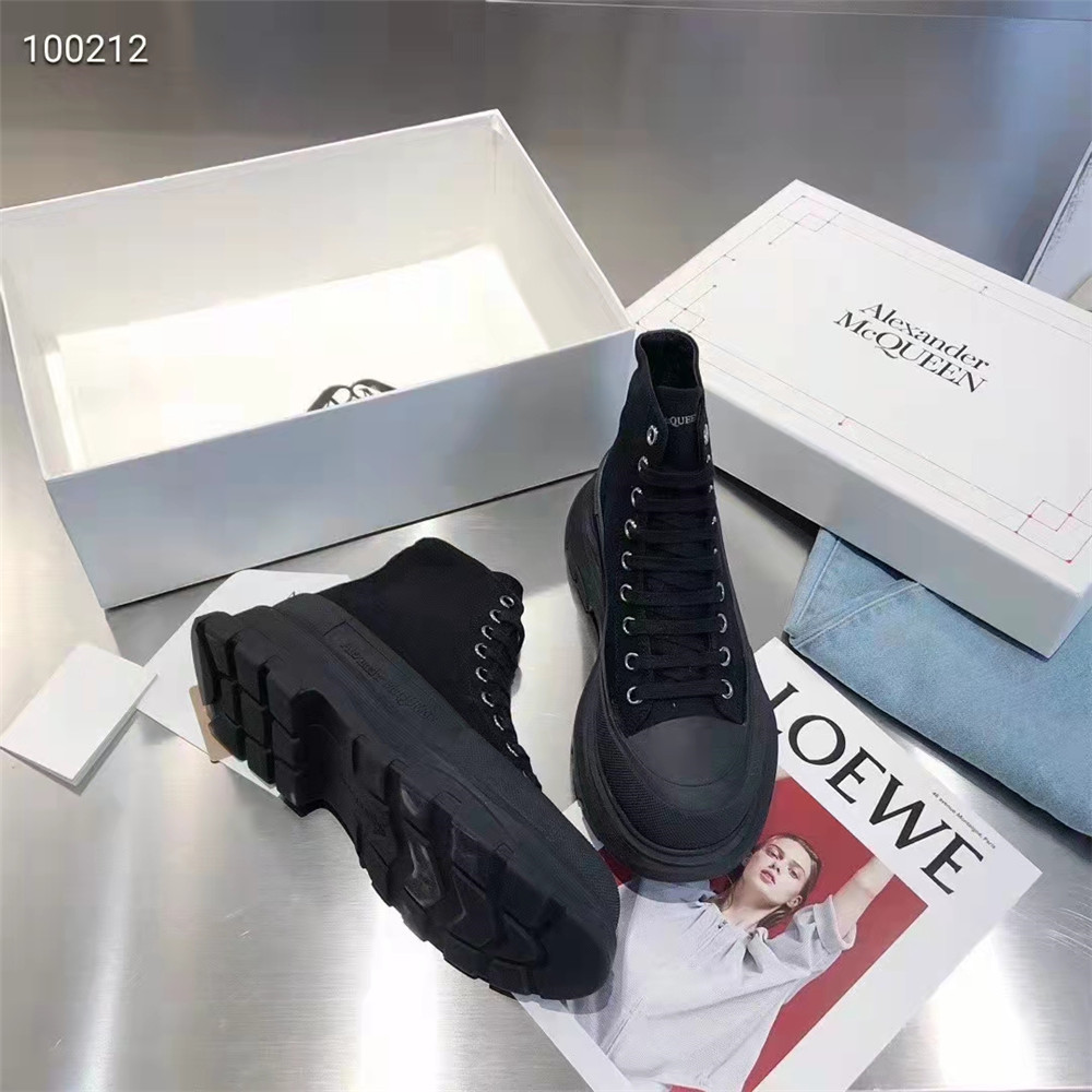 Alexander Mqueen  Black High Top Sneakers - PerfectKickZ
