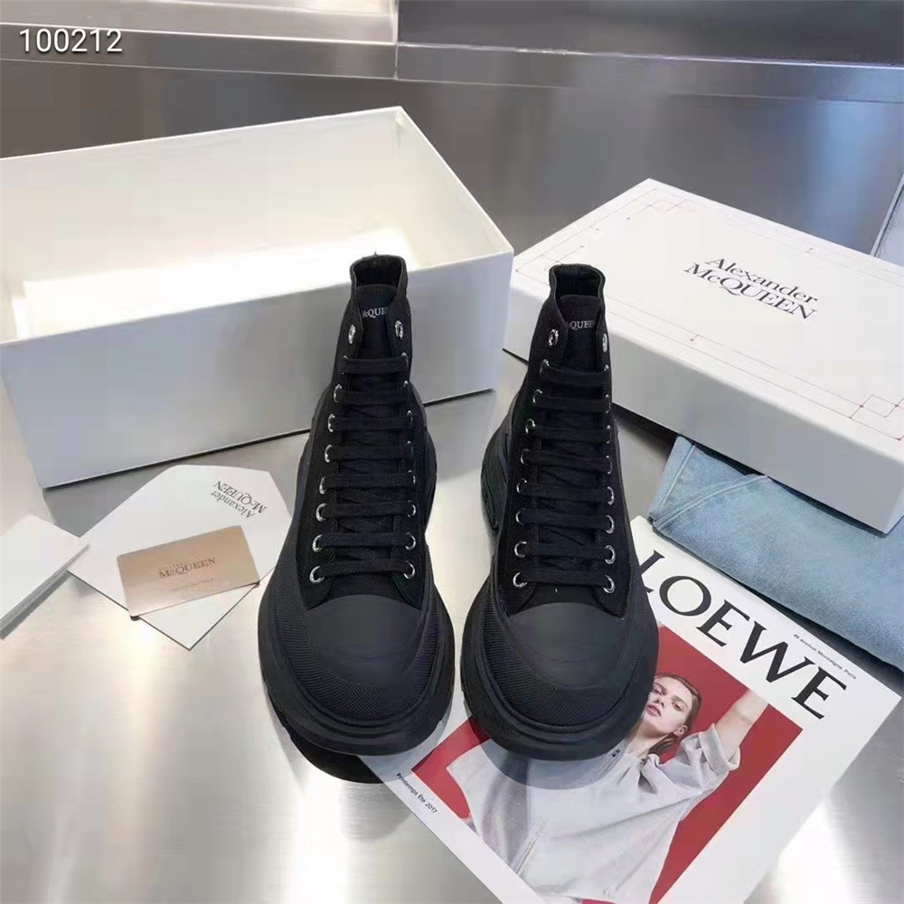 Alexander Mqueen  Black High Top Sneakers - PerfectKickZ