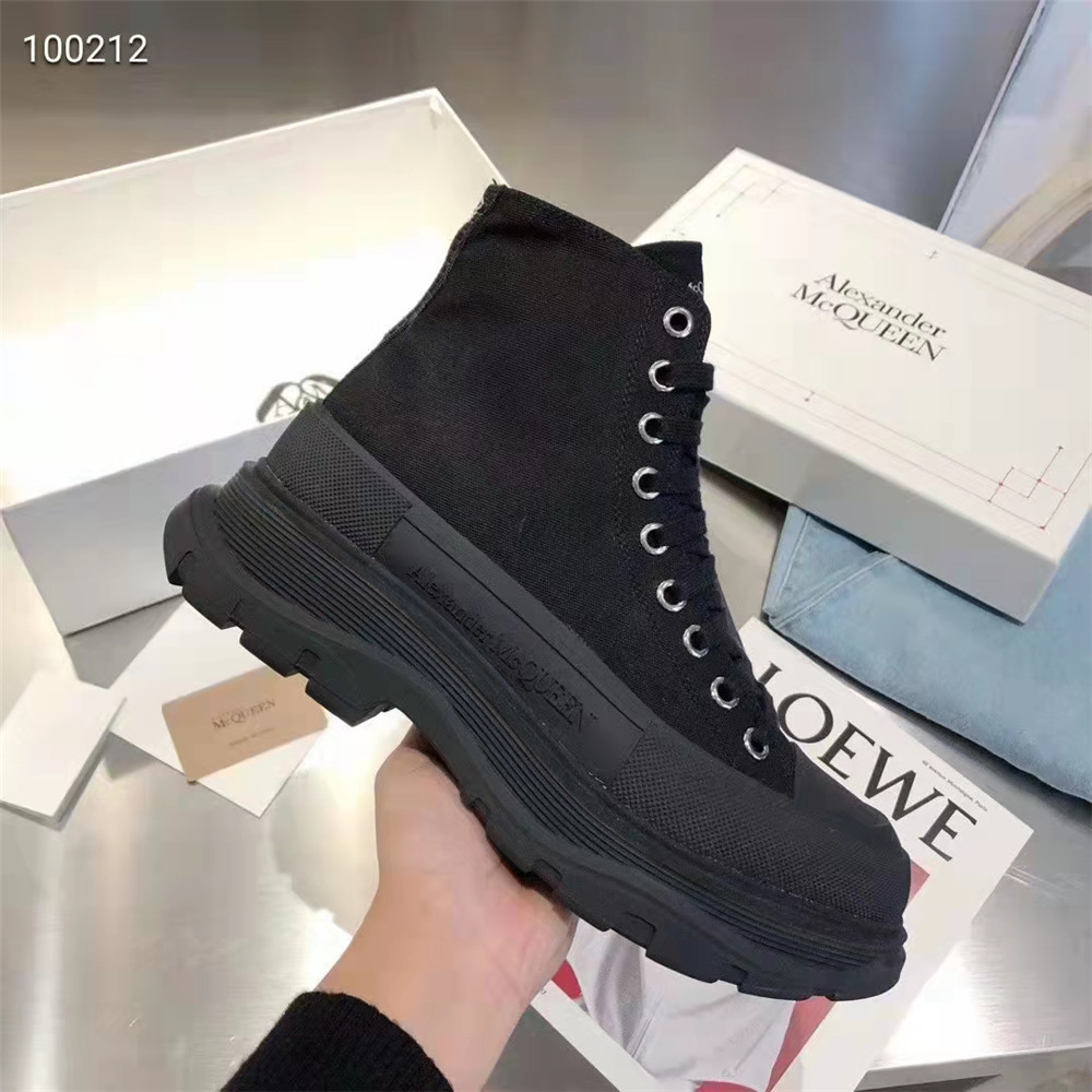 Alexander Mqueen  Black High Top Sneakers - PerfectKickZ