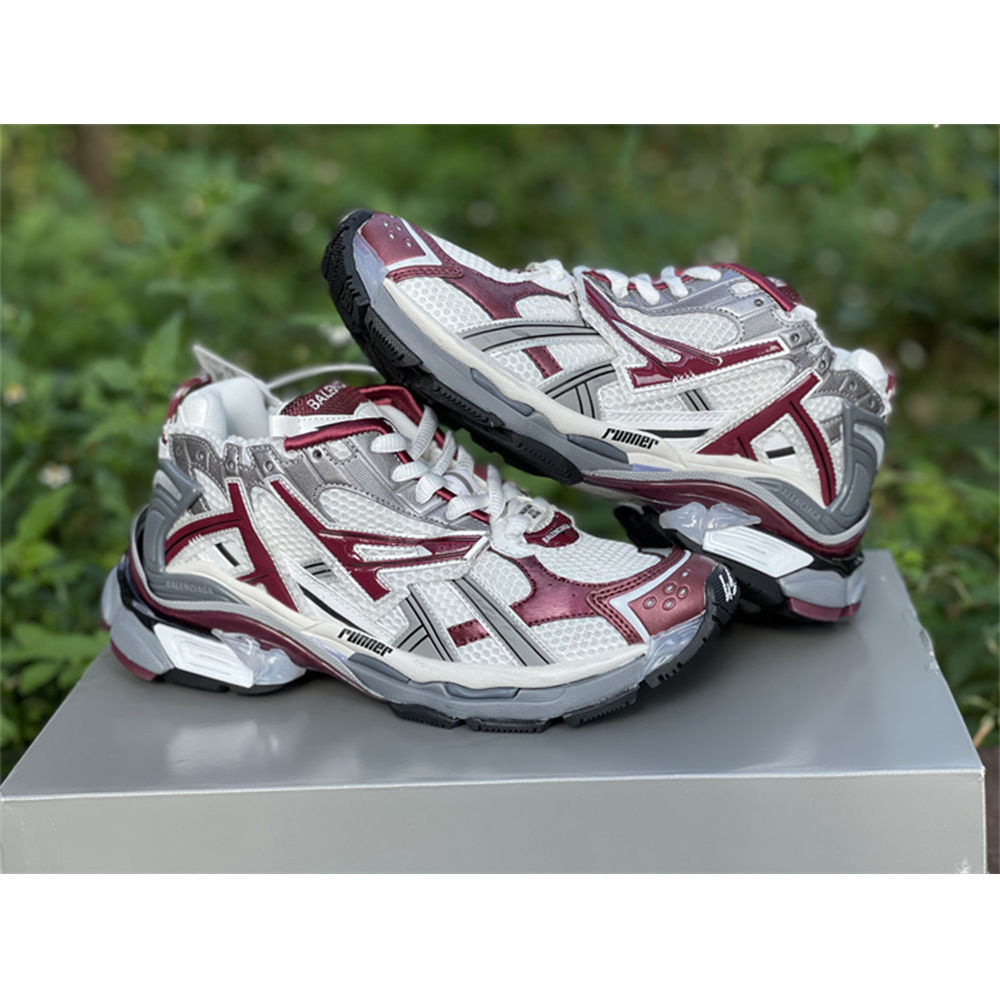 Balenciaga Runner Sneaker In Burgundy - PerfectKickZ