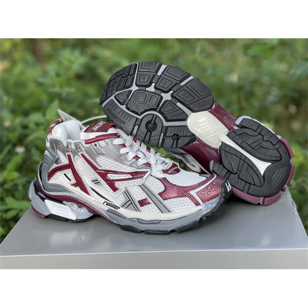 Balenciaga Runner Sneaker In Burgundy - PerfectKickZ