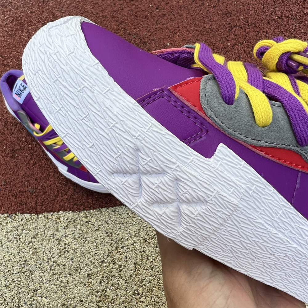 Kaws X Sacai X Nike Blazer Purple Sneakers  - PerfectKickZ