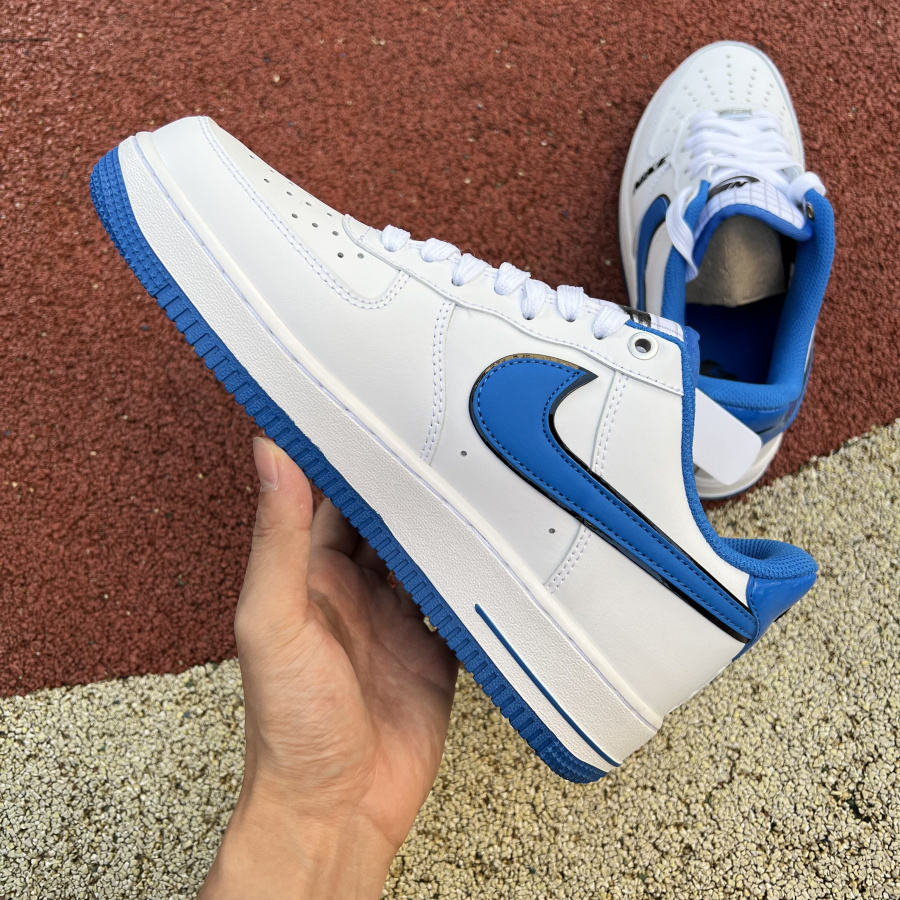 Nike Low Sneaker Air Force 1 '07 LV8 White Blue  - PerfectKickZ