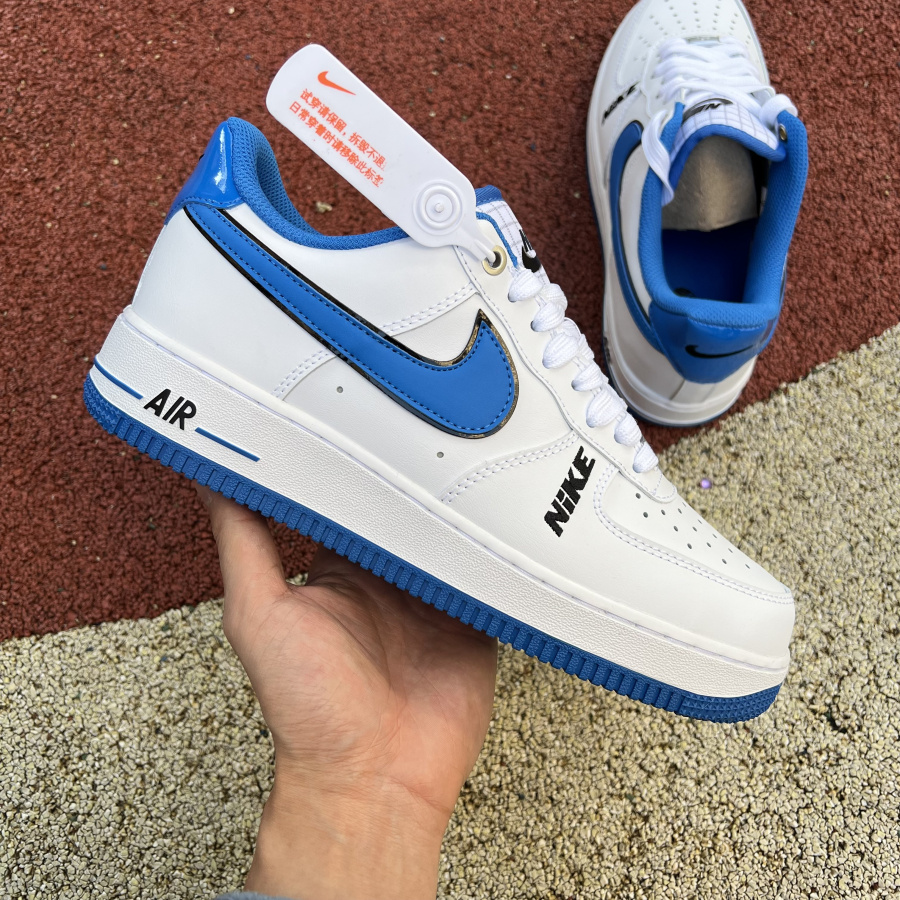 Nike Low Sneaker Air Force 1 '07 LV8 White Blue  - PerfectKickZ