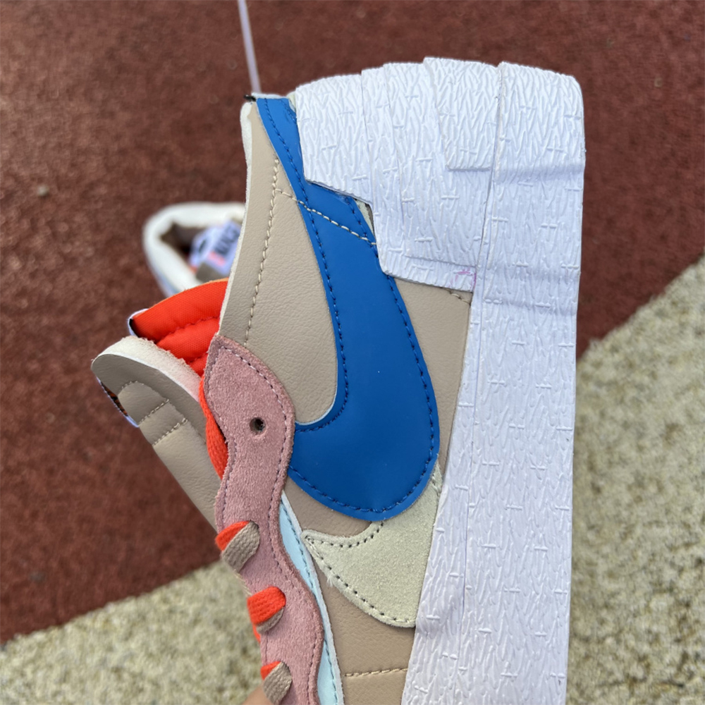 Kaws X Sacai X Nike Blazer Khaki Sneakers - PerfectKickZ