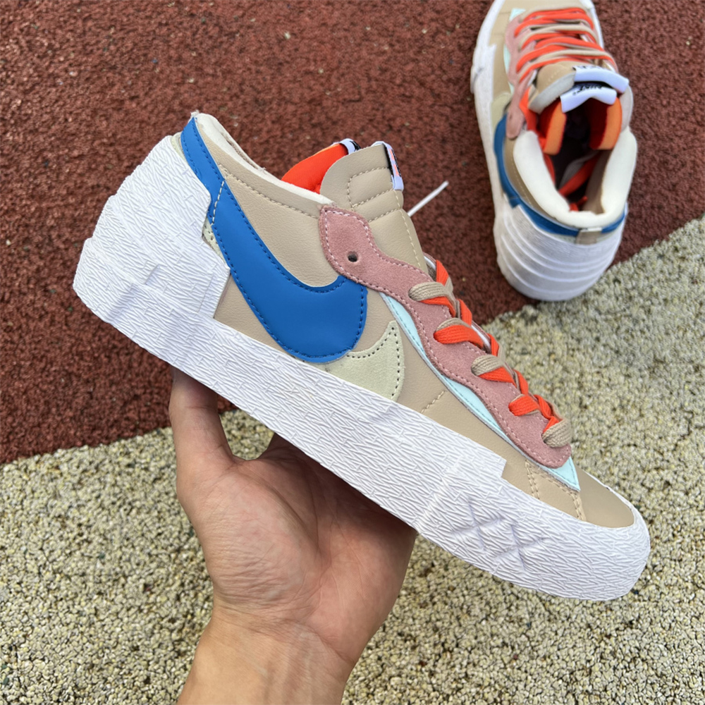 Kaws X Sacai X Nike Blazer Khaki Sneakers - PerfectKickZ