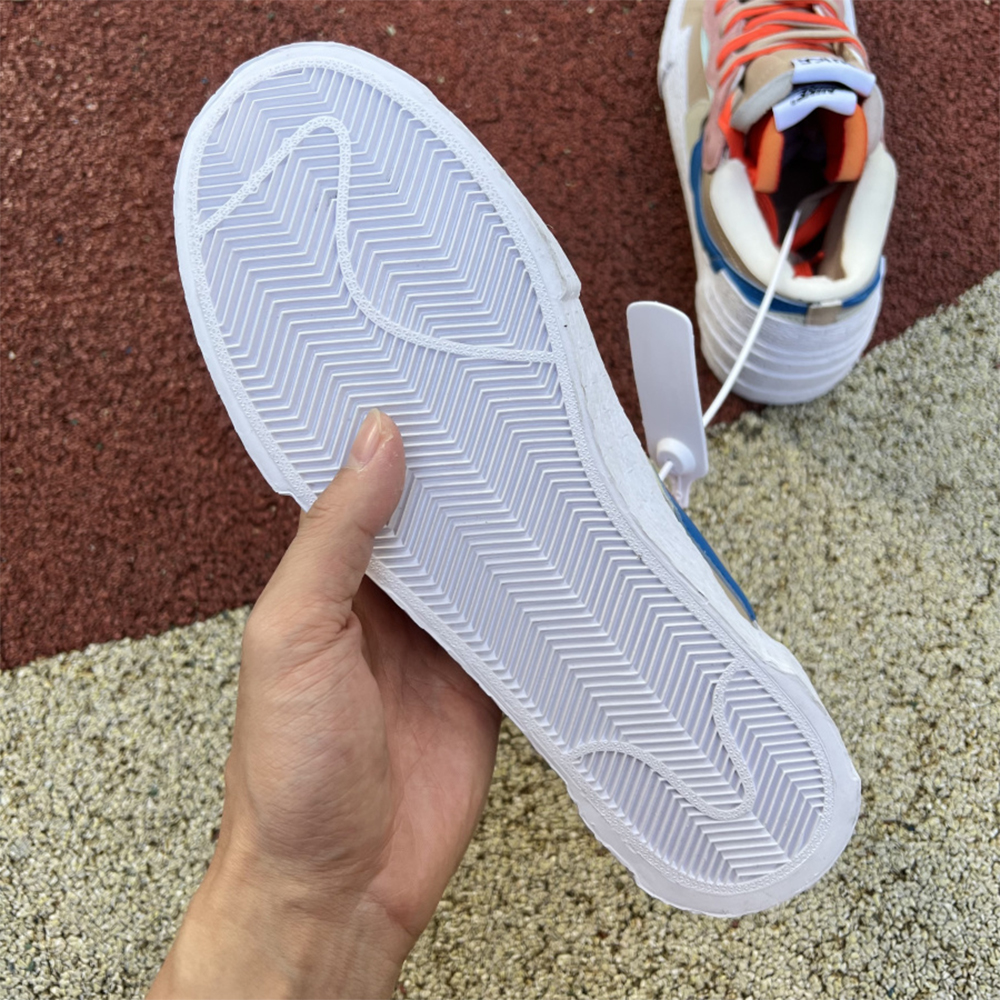 Kaws X Sacai X Nike Blazer Khaki Sneakers - PerfectKickZ
