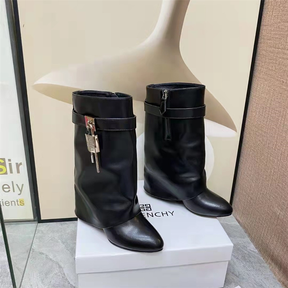 Givenchy Shark Lock Pant Boots In Leather - PerfectKickZ
