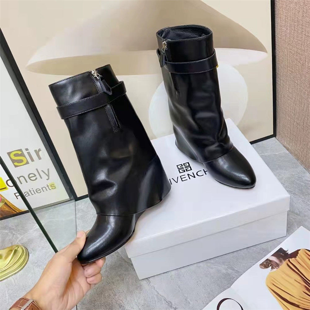 Givenchy Shark Lock Pant Boots In Leather - PerfectKickZ
