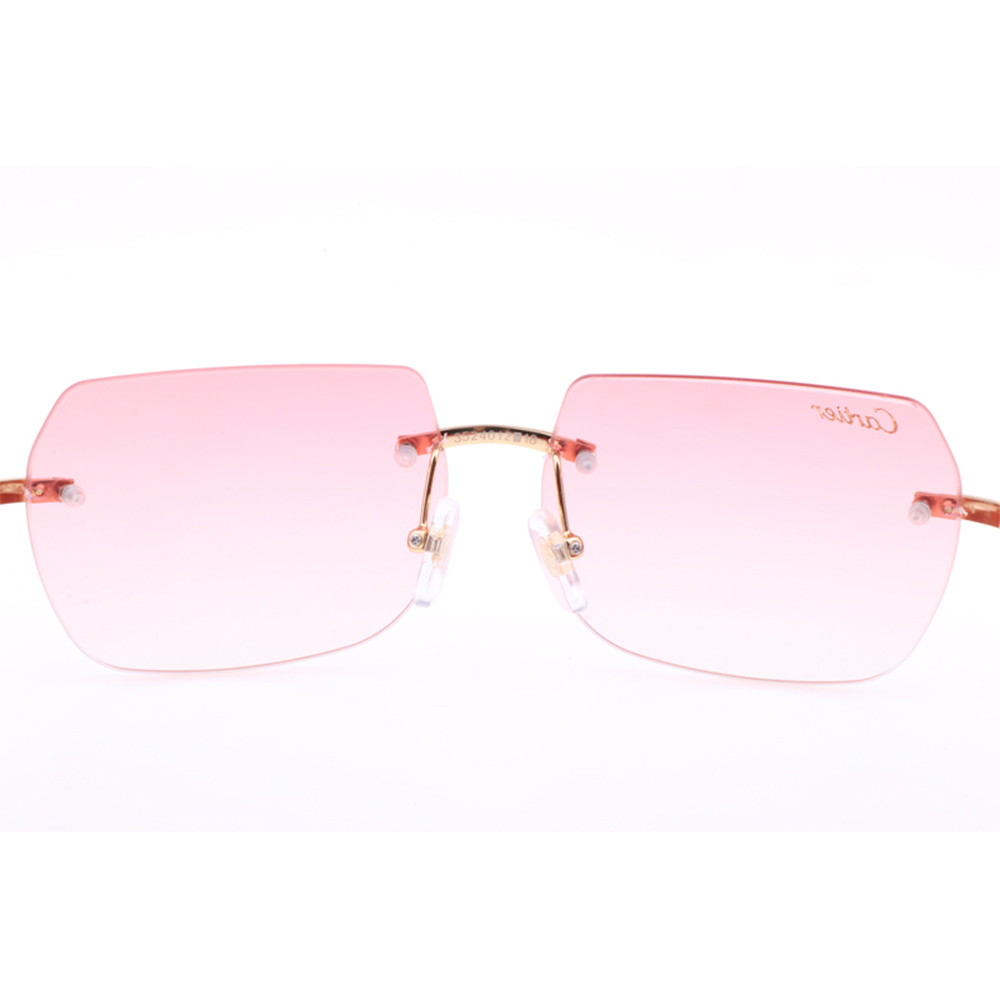 Cartier 8300818 Red Wood Sunglasses In Gold Gradient Pink - PerfectKickZ
