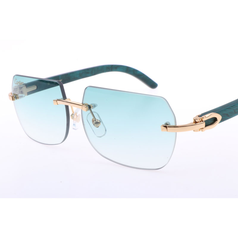 Cartier  8300818 Engrave Lens Wood Sunglasses In Silver Brown - PerfectKickZ