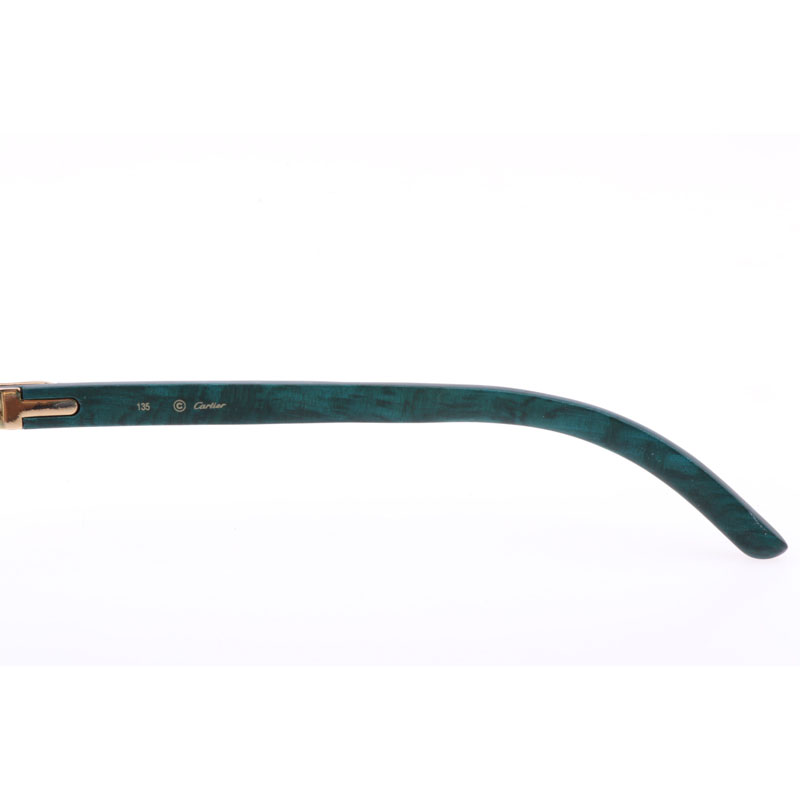 Cartier  8300818 Engrave Lens Wood Sunglasses In Silver Brown - PerfectKickZ