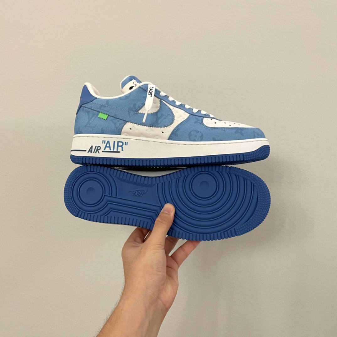 Louis Vuitton X Nike Air Force 1 Sneaker In Blue - PerfectKickZ