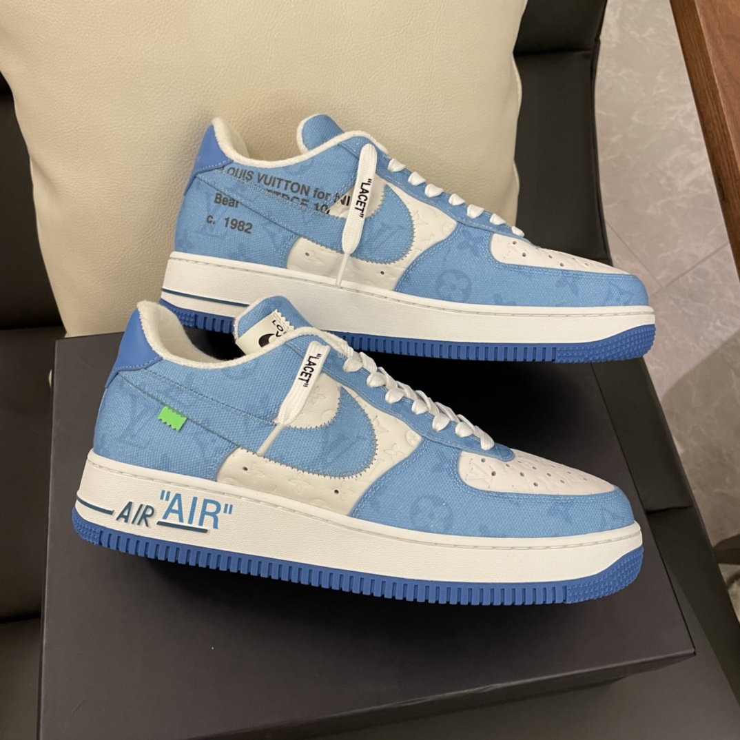 Louis Vuitton X Nike Air Force 1 Sneaker In Blue - PerfectKickZ