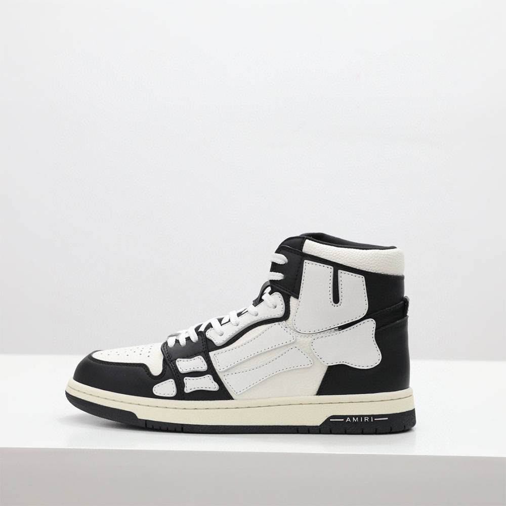 Amiri Skel-Top Hi Sneaker White/Black - PerfectKickZ