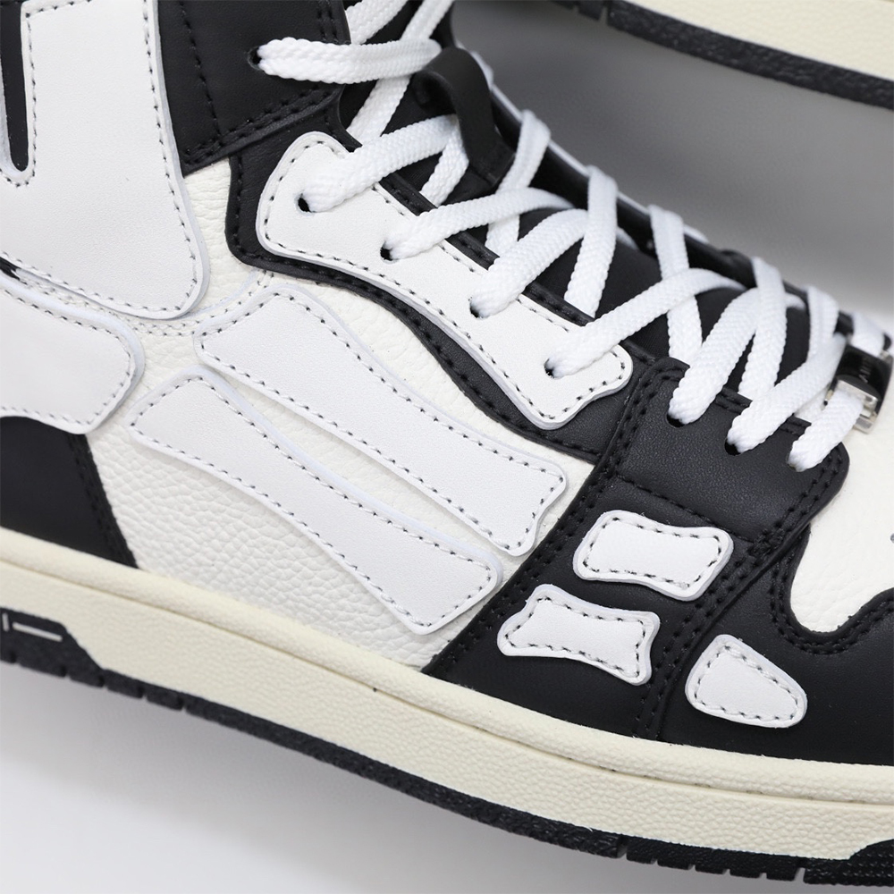 Amiri Skel-Top Hi Sneaker White/Black - PerfectKickZ