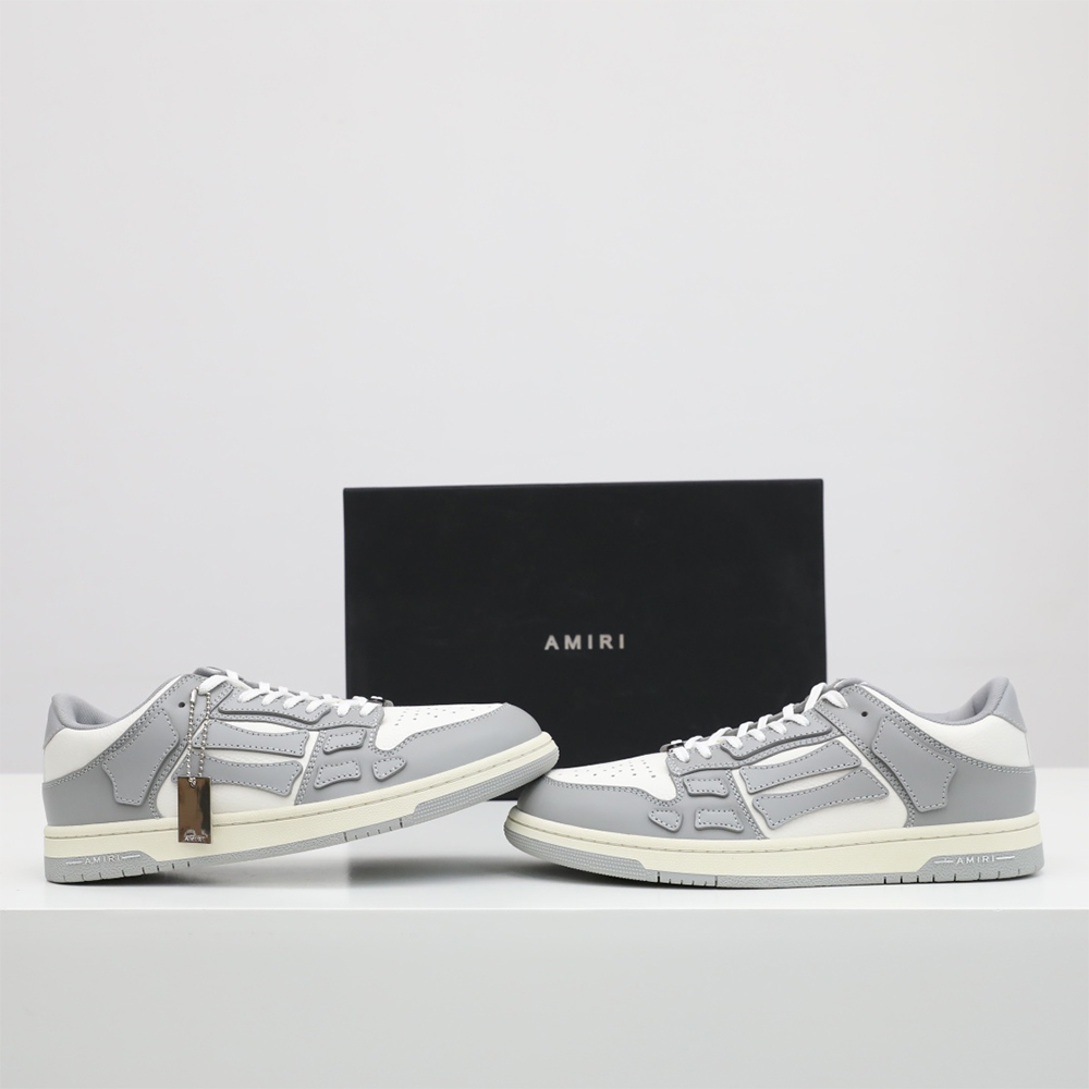 Amiri Skel-Top Low Sneaker Gray/White - PerfectKickZ