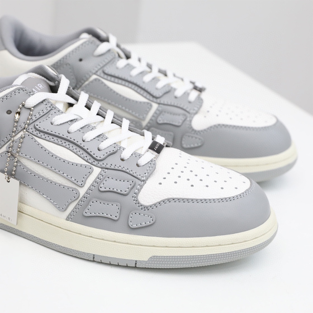 Amiri Skel-Top Low Sneaker Gray/White - PerfectKickZ