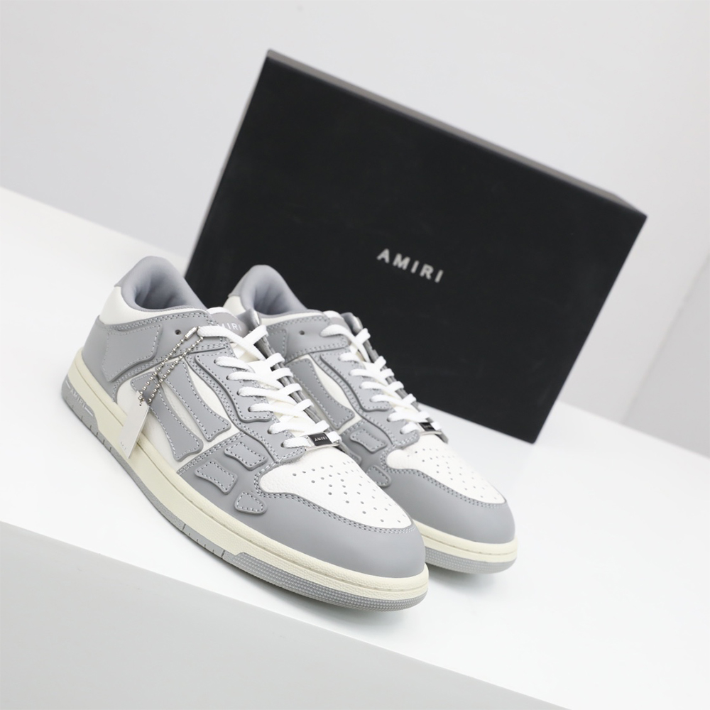 Amiri Skel-Top Low Sneaker Gray/White - PerfectKickZ