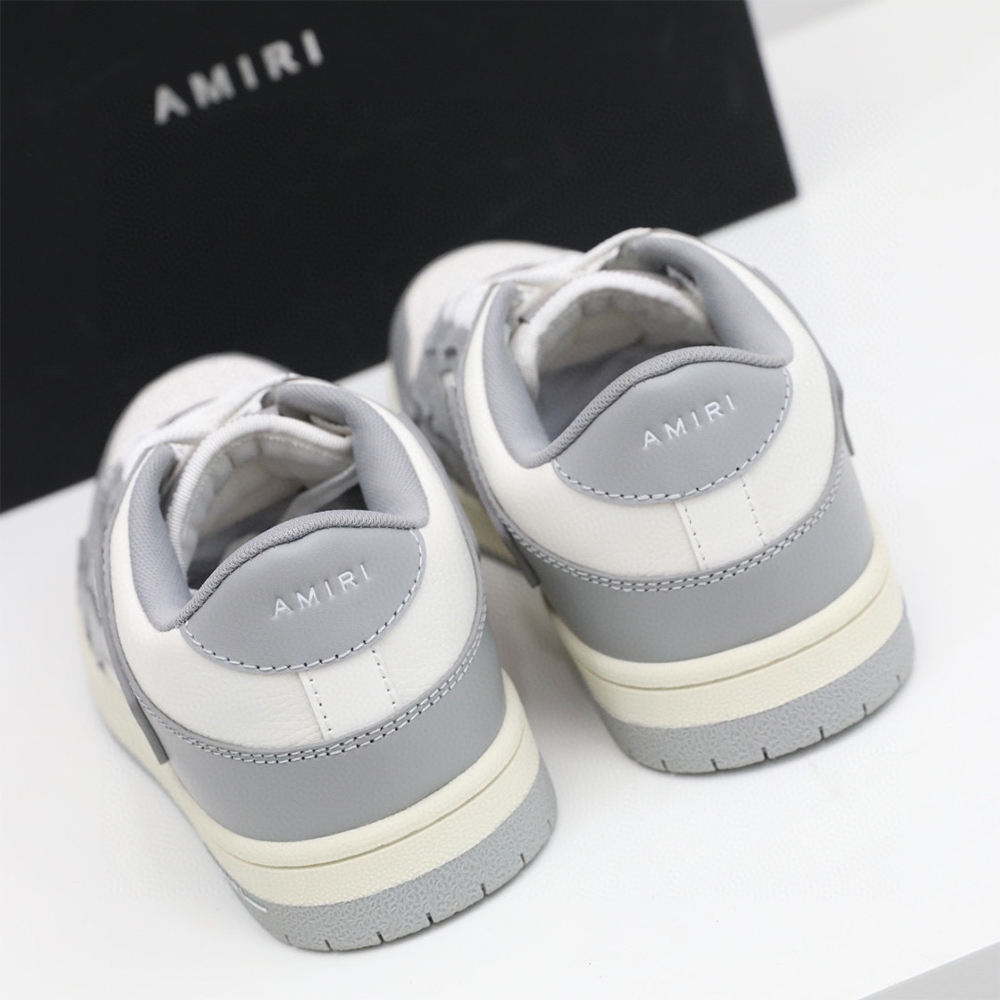 Amiri Skel-Top Low Sneaker Gray/White - PerfectKickZ
