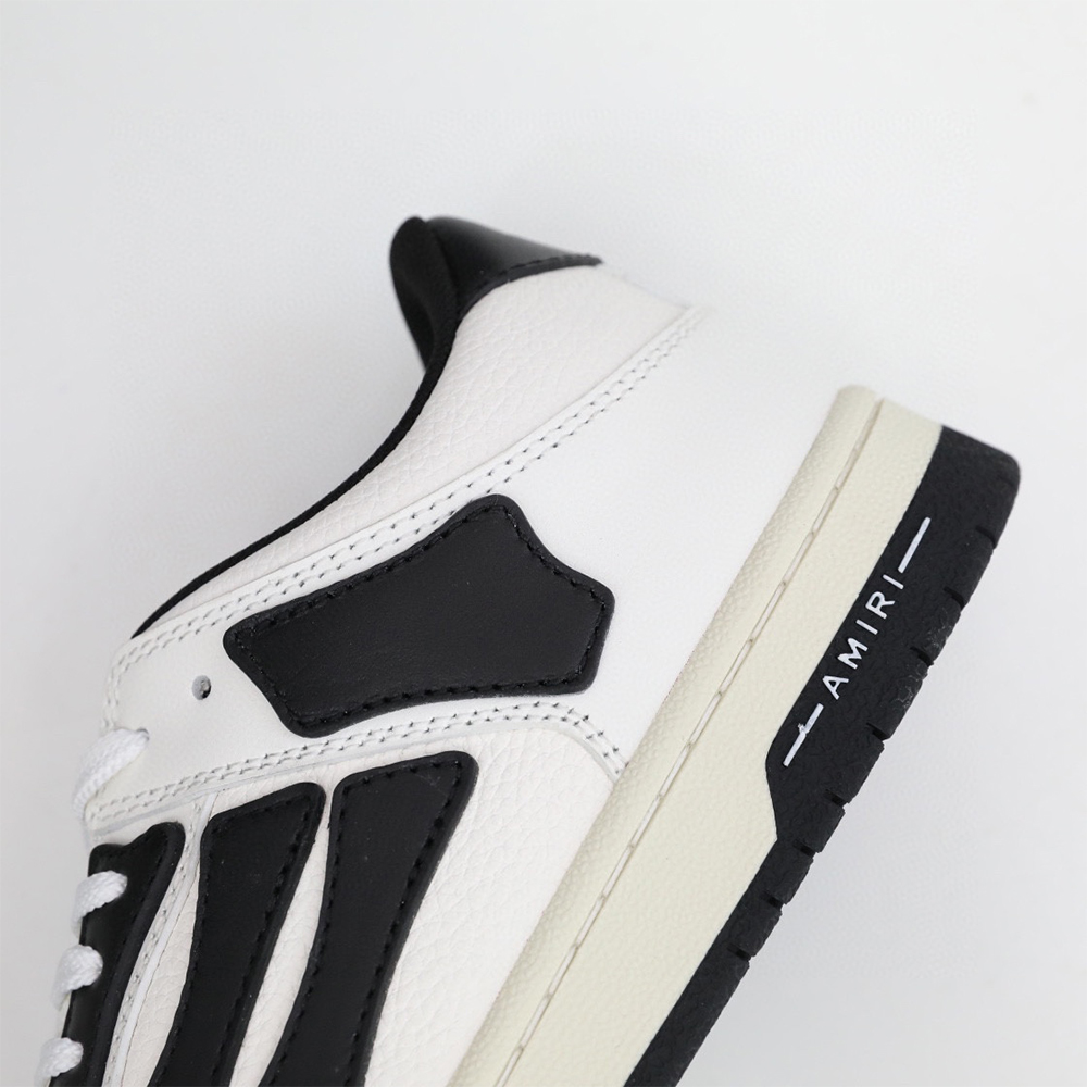 Amiri Skel-Top Low Sneaker White/Black - PerfectKickZ