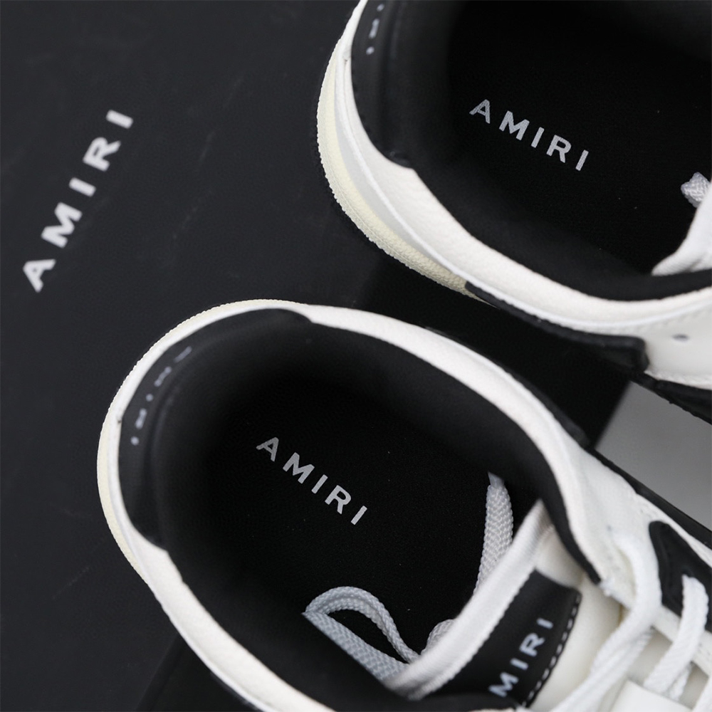 Amiri Skel-Top Low Sneaker White/Black - PerfectKickZ