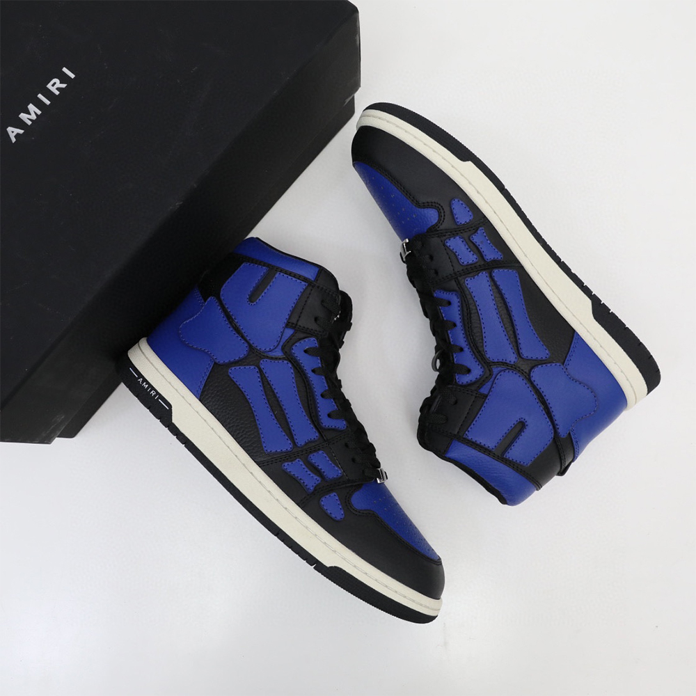Amiri Skel-Top Hi Sneaker Black/Blue - PerfectKickZ