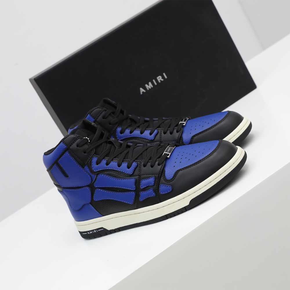Amiri Skel-Top Hi Sneaker Black/Blue - PerfectKickZ