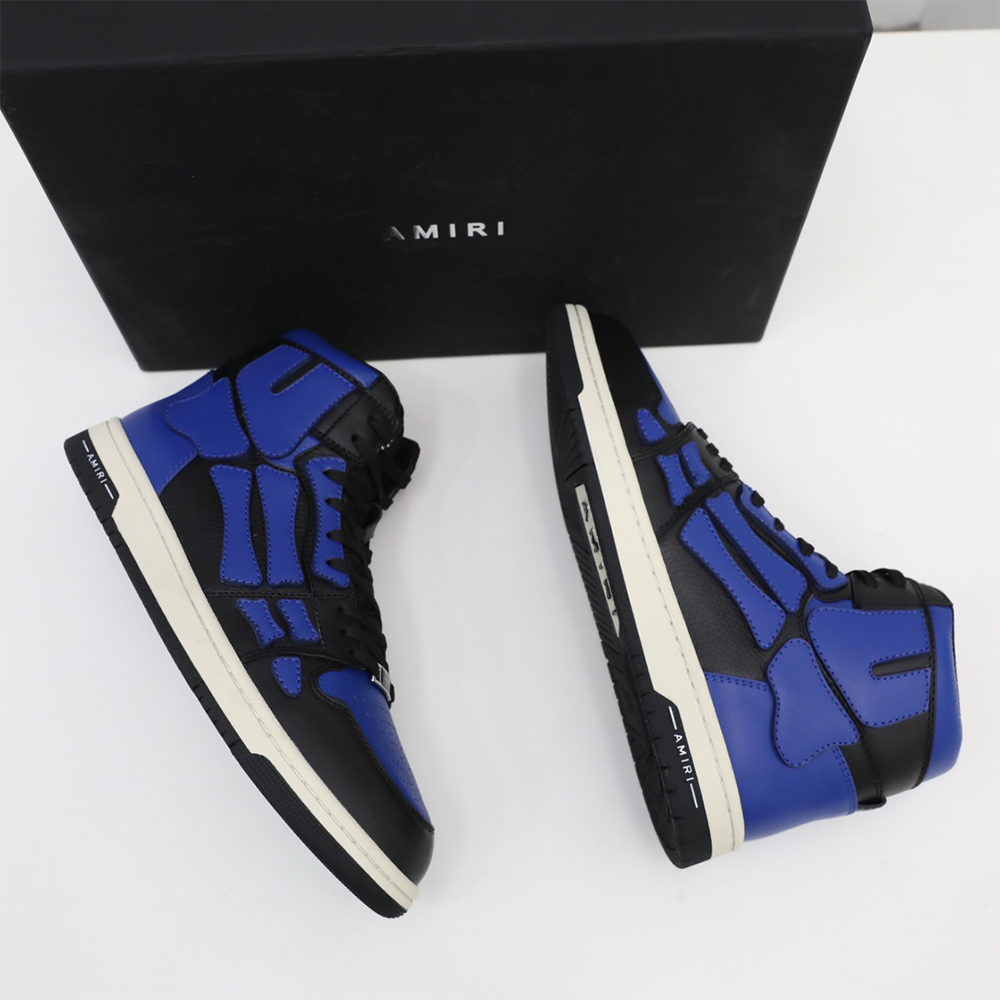 Amiri Skel-Top Hi Sneaker Black/Blue - PerfectKickZ