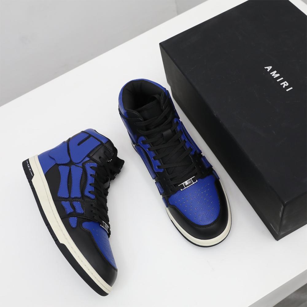 Amiri Skel-Top Hi Sneaker Black/Blue - PerfectKickZ