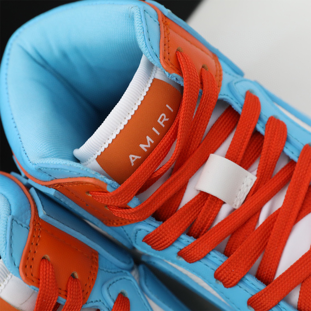 Amiri Skel-Top Hi Sneaker Blue/Orange - PerfectKickZ
