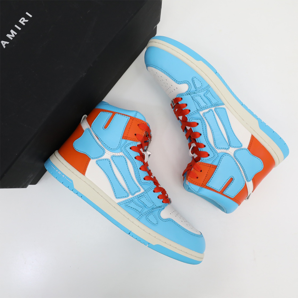 Amiri Skel-Top Hi Sneaker Blue/Orange - PerfectKickZ