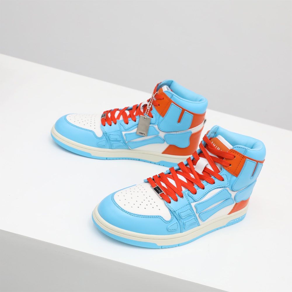Amiri Skel-Top Hi Sneaker Blue/Orange - PerfectKickZ