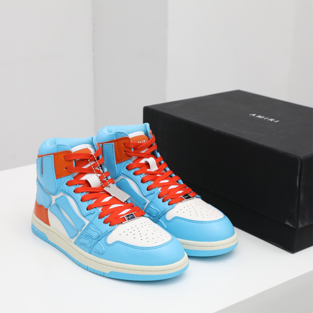 Amiri Skel-Top Hi Sneaker Blue/Orange - PerfectKickZ
