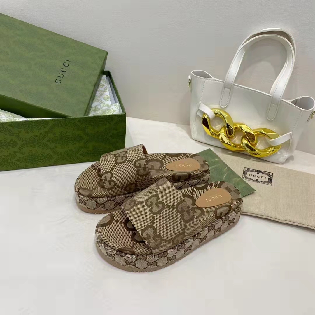 Gucci Women's Platform Slide Sandal - PerfectKickZ