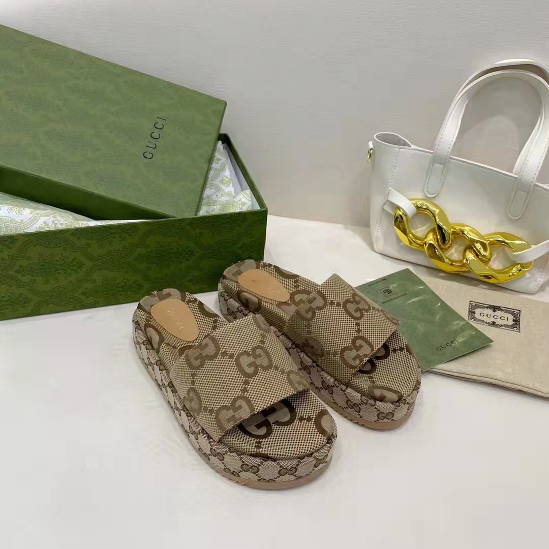 Gucci Women's Platform Slide Sandal - PerfectKickZ