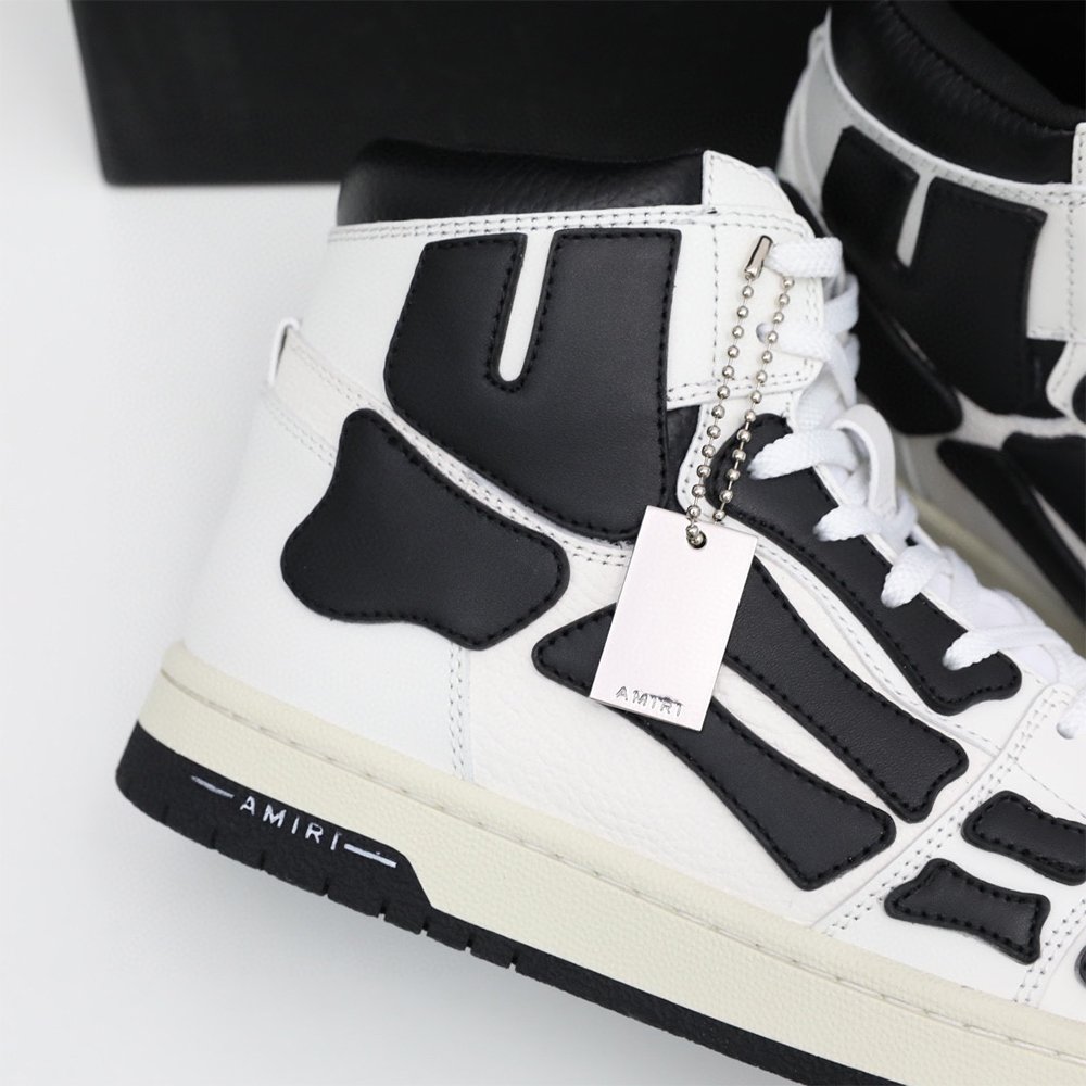 Amiri Skel-Top Hi Sneaker Black/White - PerfectKickZ
