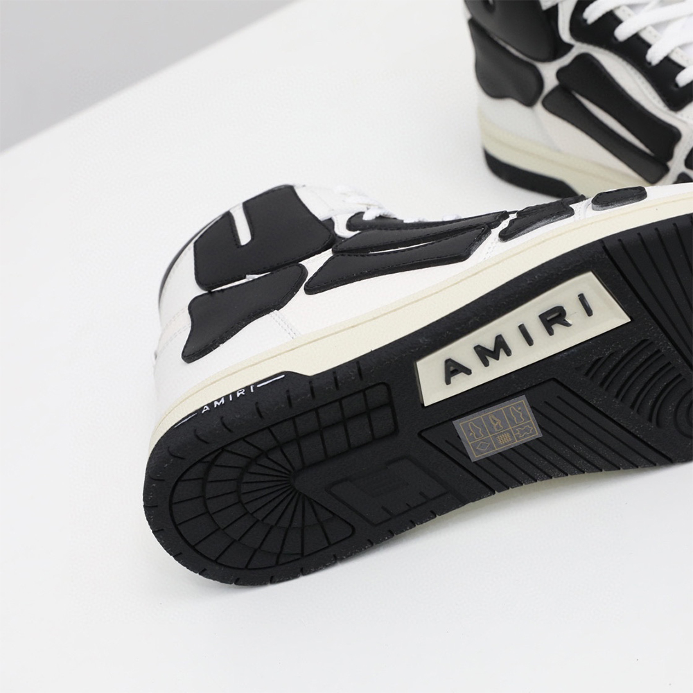 Amiri Skel-Top Hi Sneaker Black/White - PerfectKickZ