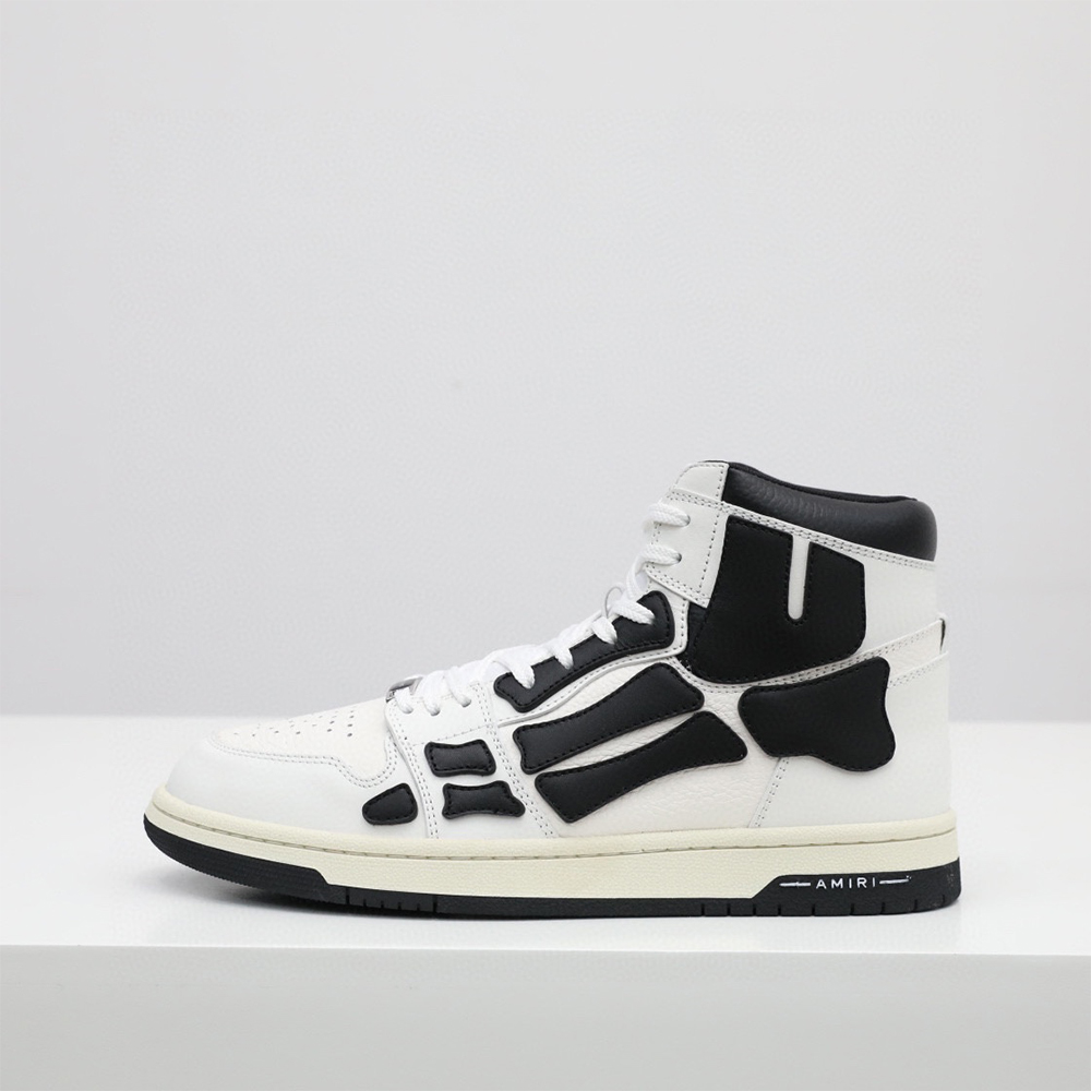 Amiri Skel-Top Hi Sneaker Black/White - PerfectKickZ
