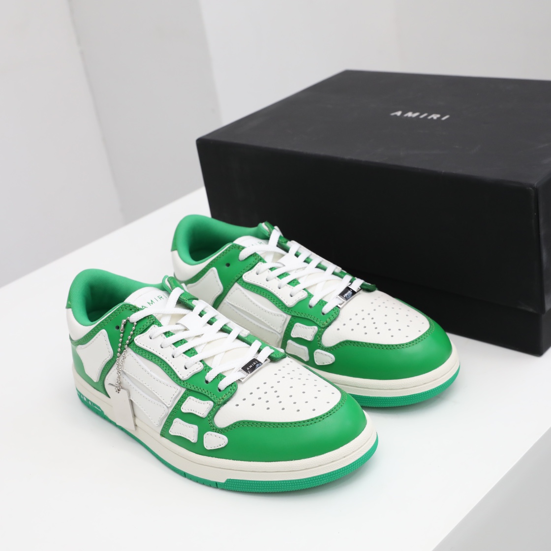 Amiri Skel-Top Low Sneaker Green/White - PerfectKickZ