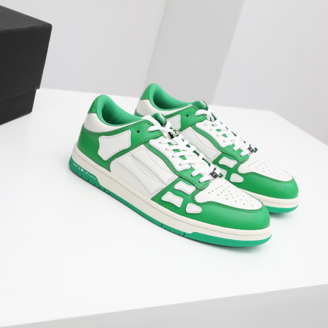 Amiri Skel-Top Low Sneaker Green/White - PerfectKickZ