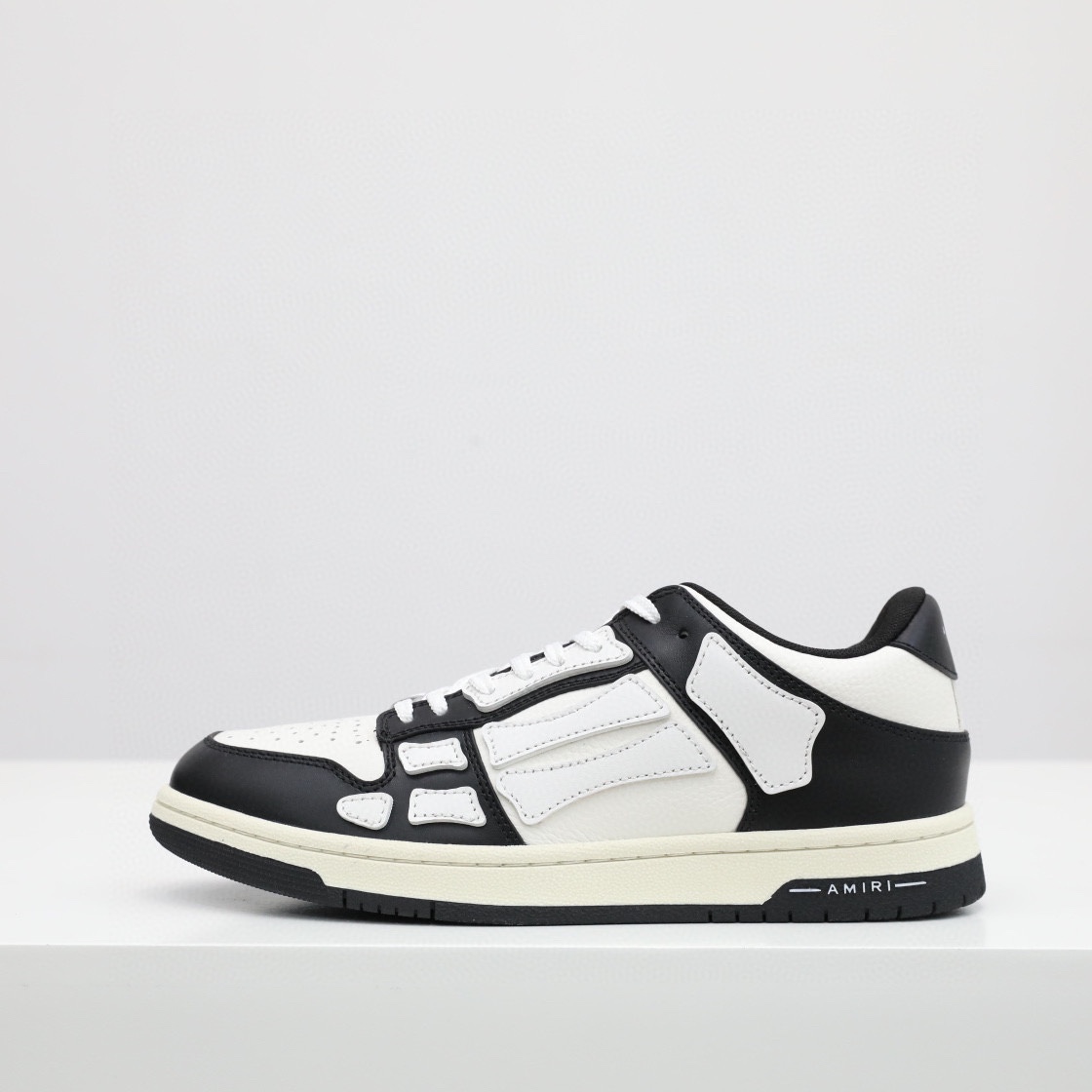 Amiri Skel-Top Low Sneaker White/Black - PerfectKickZ