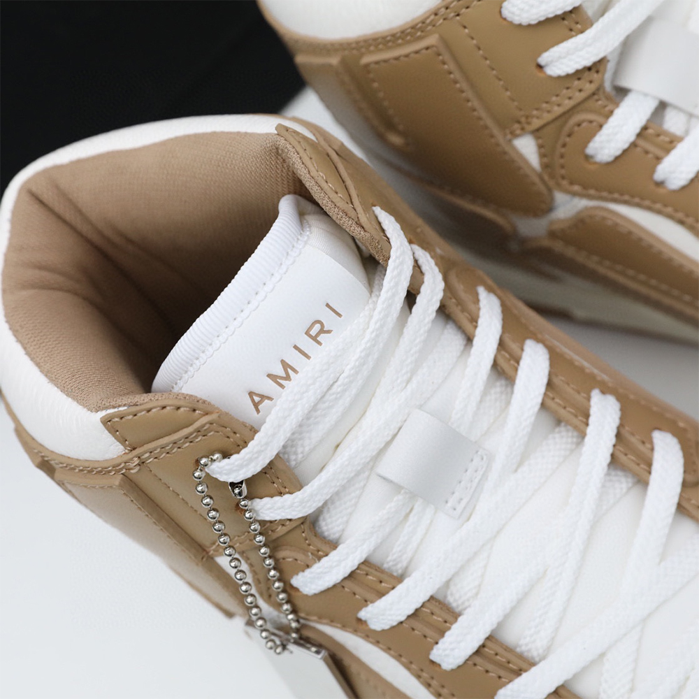 Amiri Skel-Top Hi Sneaker Brown/White - PerfectKickZ