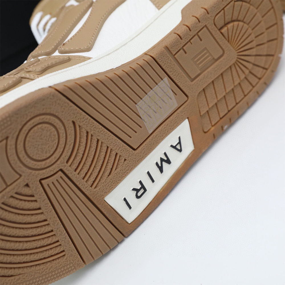 Amiri Skel-Top Hi Sneaker Brown/White - PerfectKickZ