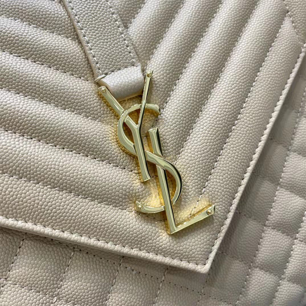 Saint Laurent Envelope Large Bag In Mix Matelasse Grain De Poudre Emboosed Leather - PerfectKickZ