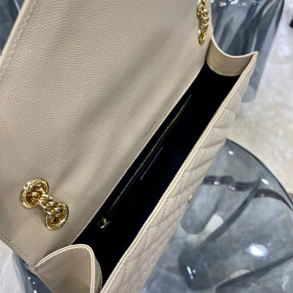 Saint Laurent Envelope Large Bag In Mix Matelasse Grain De Poudre Emboosed Leather - PerfectKickZ