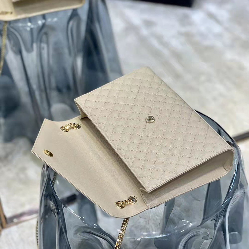 Saint Laurent Envelope Large Bag In Mix Matelasse Grain De Poudre Emboosed Leather - PerfectKickZ