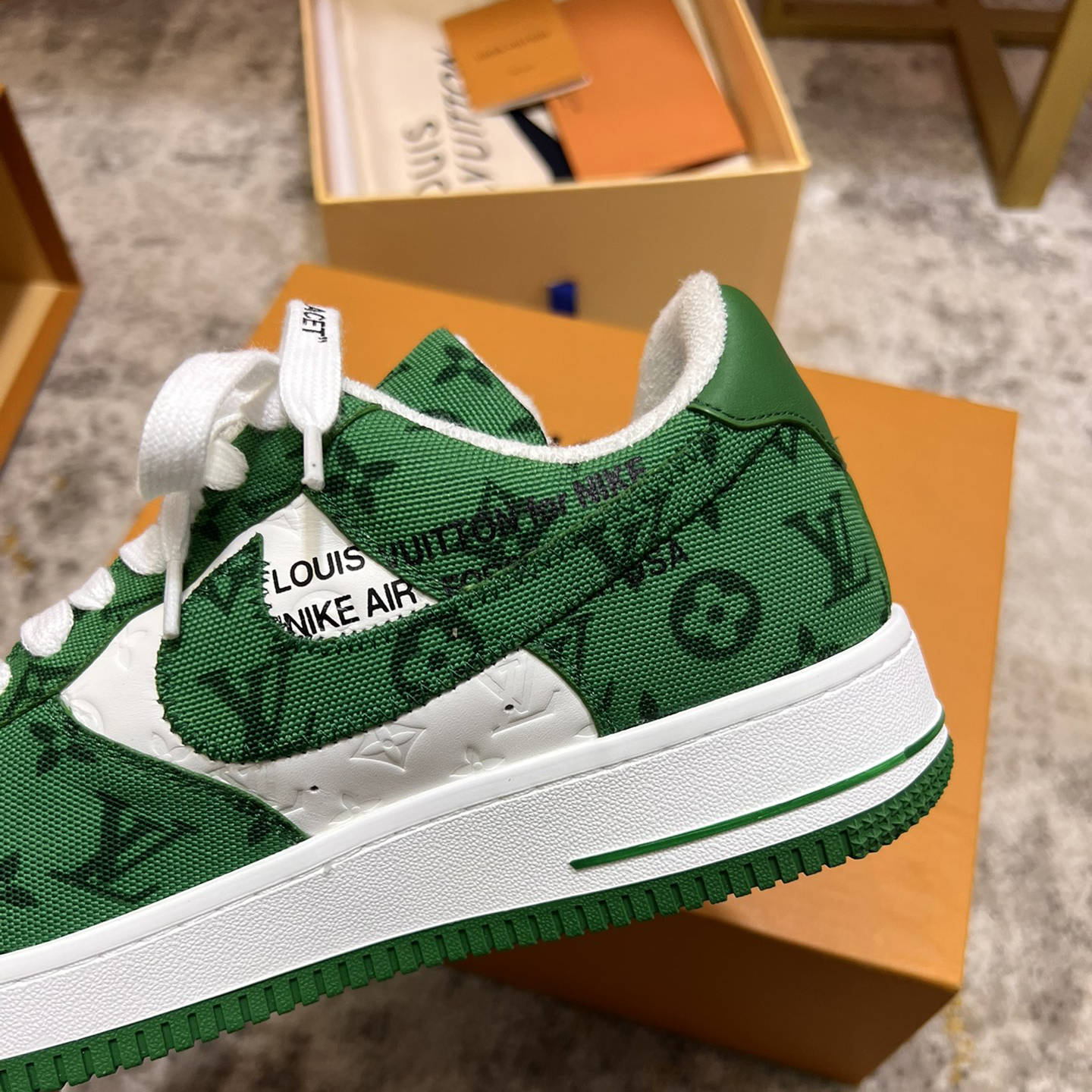 Louis Vuitton X Nike Air Force 1 Sneaker In Green - PerfectKickZ